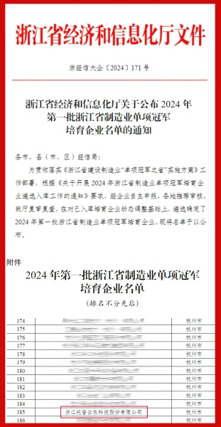 托普云農(nóng)入選2024年第一批浙江省制造業(yè)單項(xiàng)冠軍培育企業(yè)名單